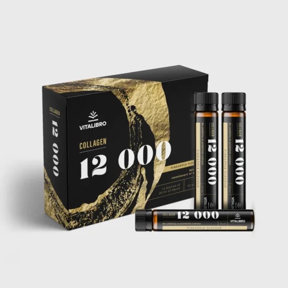 Geriamas jūrinis kolagenas COLLAGEN 12 000, ananasų skonio
