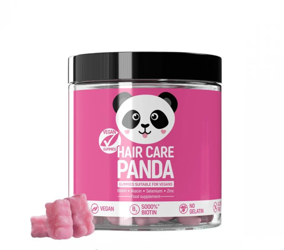 HAIR CARE PANDA guminukai, 60 vnt.