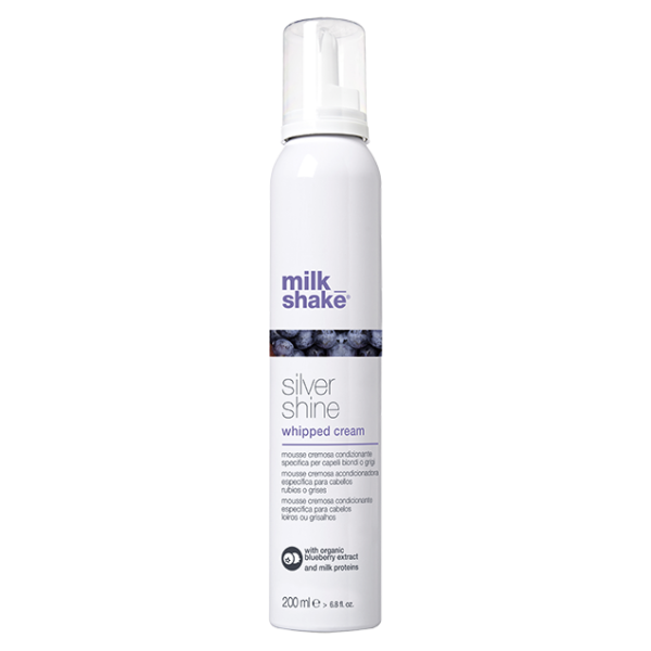 SILVER SHINE WHIPPED CREAM kondicionuojančios putos plaukų struktūrai su mėlynu pigmentu